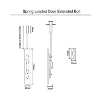 Spring loaded Door Flush Bolt with Extended Rod