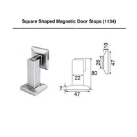 Square Magnetic Door Stop - Matt Black Finish