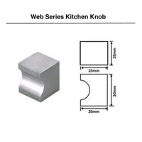 Matt Black Square Kitchen Knob - Web Series