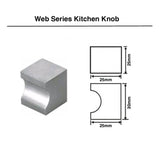 Matt Black Square Kitchen Knob - Web Series