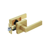 Brushed Gold Finish Passage Handle Set - Reef Series