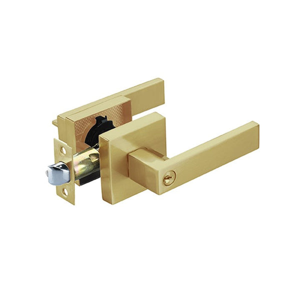 Brushed Gold Entrance Lock Set - Reef Series