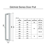 Matt Black Entry Door Pull Handles (Pair) 1200mm - Talia Series