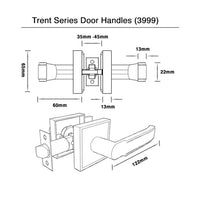 Matt Black Entrance Lock Set with a Deadbolt (3999MB) - Tammy Series