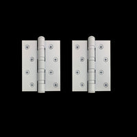 White Finish Door Hinges (pair) - 100 x 75 x  3mm