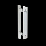 Barn Door Flush Pull Handle - White Finish