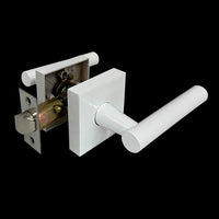 Eva Series Passage Lever Set - Pure White Finish