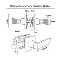 Wilson Series Privacy Handle Set - Matte Black Finish