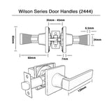 Wilson Series Privacy Handle Set - Matte Black Finish