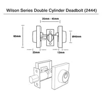 Wilson Series Entrance Lock Deadbolt Set (2444MB) - Matte Black Finish