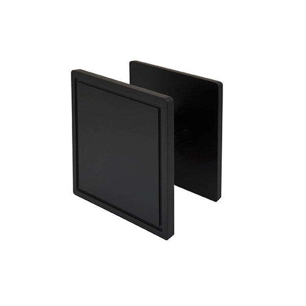 Matt Black Square Plate Door Pulls (Pair) - York Series