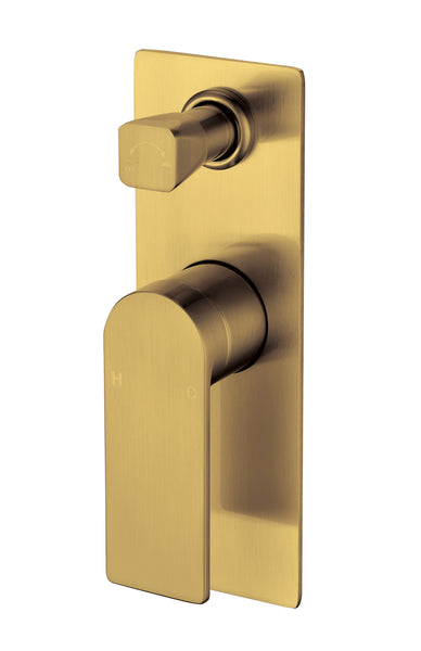 Coomera Shower & Bath Mixer Diverter - Brushed Gold