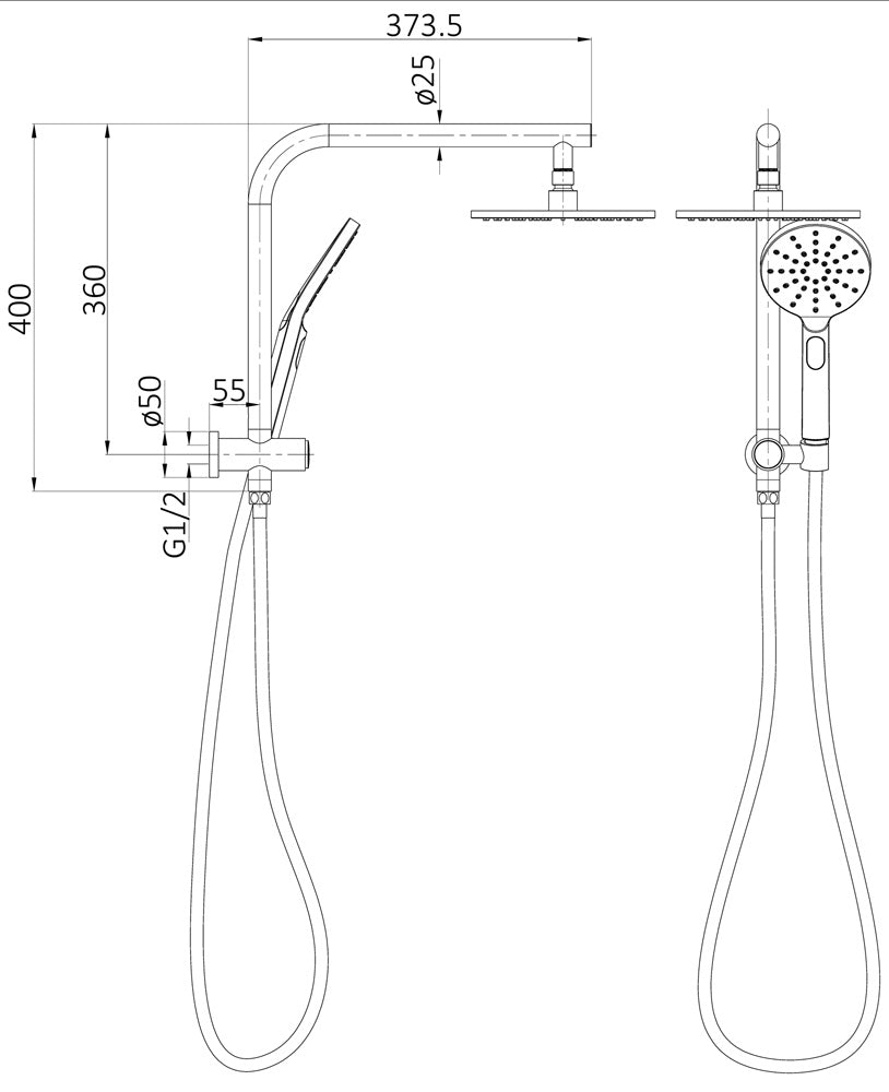 Seaforth Mini Combo Shower Set - Matt Black – The Tapware Outlet