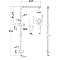 Coral Combo Shower Set - Chrome