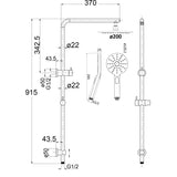 Coral Combo Shower Set - Chrome