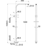 Eva Twin hose Combo Shower Set - Chrome