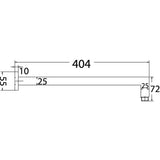 Square Horizontal Shower Arm - Chrome