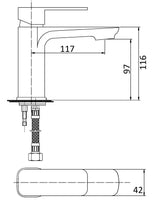 Nova Basin Mixer - Chrome