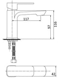 Nova Basin Mixer - Chrome