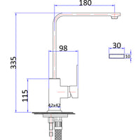 Cubica Kitchen Sink Mixer - Chrome