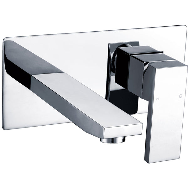 Cubica Wall Mixer & Spout Combination - Chrome