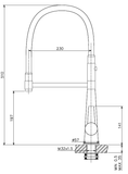 Noosa Deluxe Pull-out Sink Mixer - Gunmetal
