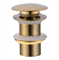 Pop Up Plug & Waste 32mm No Overflow - Brushed Gold