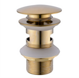 Pop Up Plug & Waste 32mm With Overflow - Brushed Gold