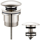 Pop Up Plug & Waste 32mm Universal Fit - Brushed Nickel