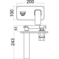 Ikon Seto Wall Mixer & Spout Combination - Chrome