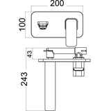 Ikon Seto Wall Mixer & Spout Combination - Chrome